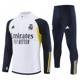 Sudadera de Entrenamiento Real Madrid 2023/2024 Blanco/Negro