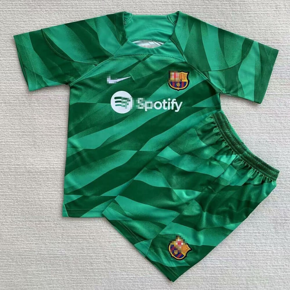 Camiseta de Portero Barcelona 2023/2024 Niño Kit Verde