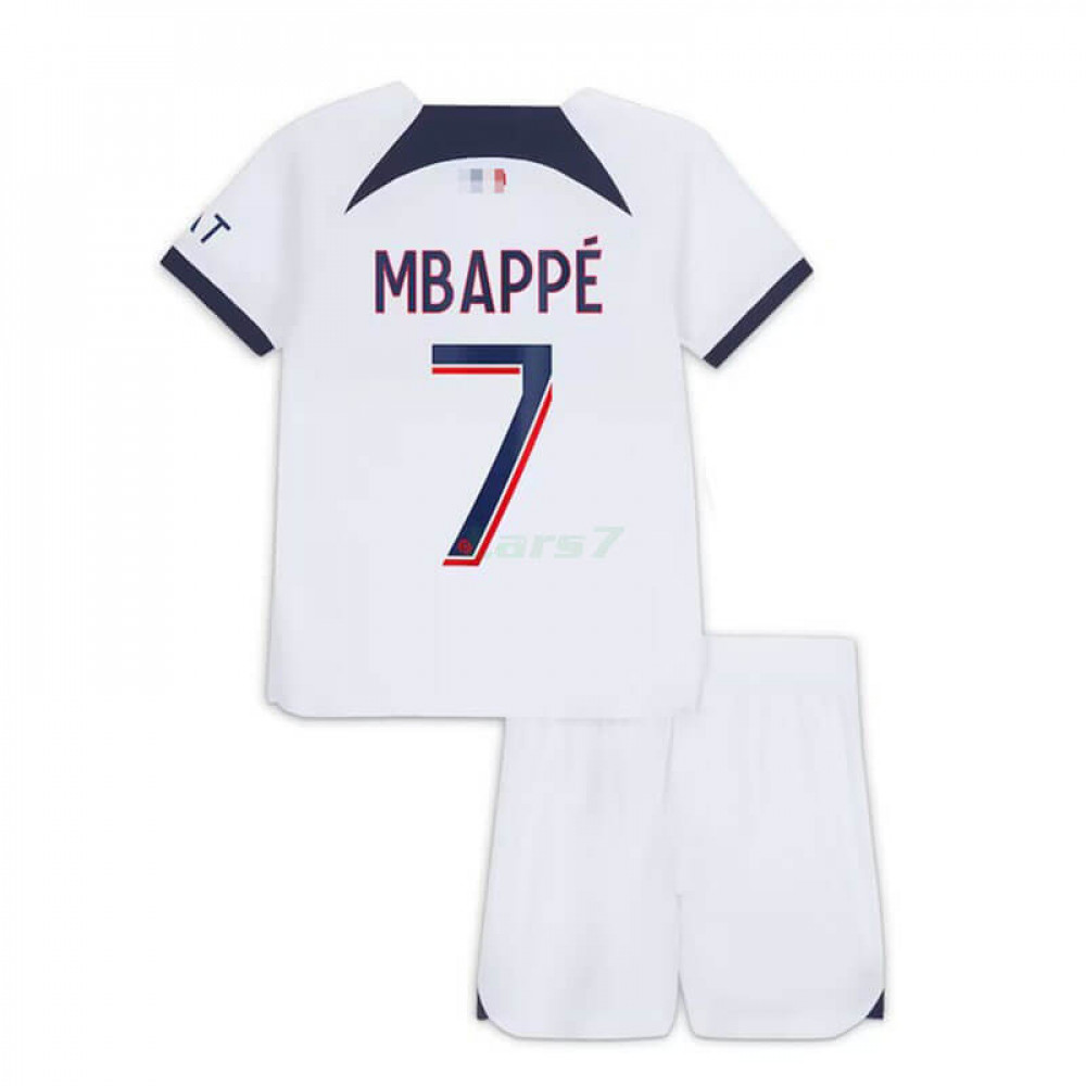Camiseta Mbappé 7 PSG 2ª Equipación 2023/2024 Niño Kit