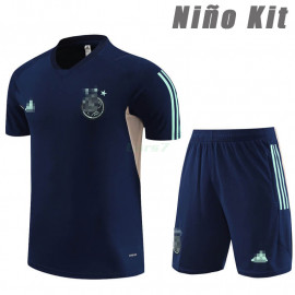 Camiseta de Entrenamiento Ajax de Ámsterdam 2023/2024 Niño Kit Azul Marino