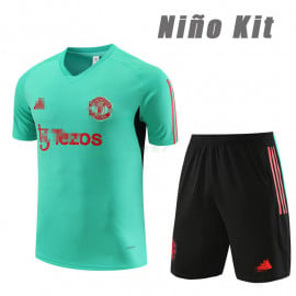 Camiseta de Entrenamiento Manchester United 2023/2024 Niño Kit Verde