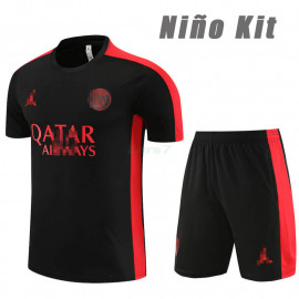 Camiseta de Entrenamiento PSG 2023/2024 Niño Kit Negro/Rojo