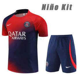 Camiseta de Entrenamiento PSG 2023/202 Niño Kit Rojo/Azul