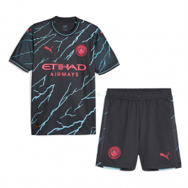 Camiseta Manchester City 3ª Equipación 2023/2024 Niño Kit