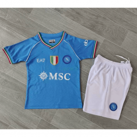 Camiseta Napoli 1ª Equipación 2023/2024 Niño Kit