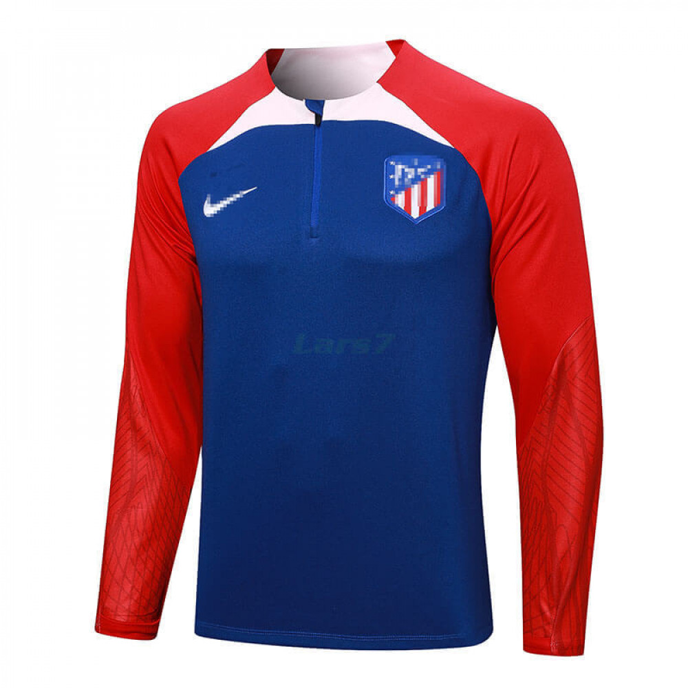 Sudadera De Entrenamiento Atlético de Madrid 2023/2024 Azul/Rojo