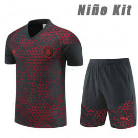 Camiseta de Entrenamiento Manchester City 2023/2024 Niño Kit Negro/Rojo
