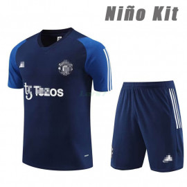 Camiseta de Entrenamiento Manchester United 2023/2024 Niño Kit Azul