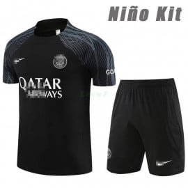 Camiseta de Entrenamiento PSG 2023/2024 Niño Kit Negro