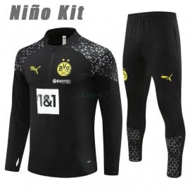 Sudadera de Entrenamiento Borussia Dortmund 2023/2024 Niño Kit Negro