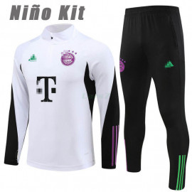 Sudadera De Entrenamiento Bayern Múnich 2023/2024 Niño Kit Blanco