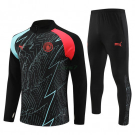 Sudadera de Entrenamiento Manchester City 2023/2024 Negro/Verde/Rojo