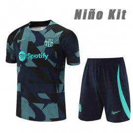 Camiseta de Entrenamiento Barcelona 2023/2024 Niño Kit Azul Marino Camuflaje