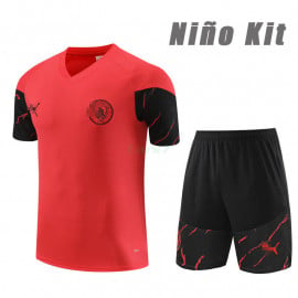 Camiseta de Entrenamiento Manchester City Naranja 2023/2024 Niño Kit