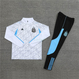 Sudadera de Entrenamiento Argentina 2023 Niño Kit Blanco