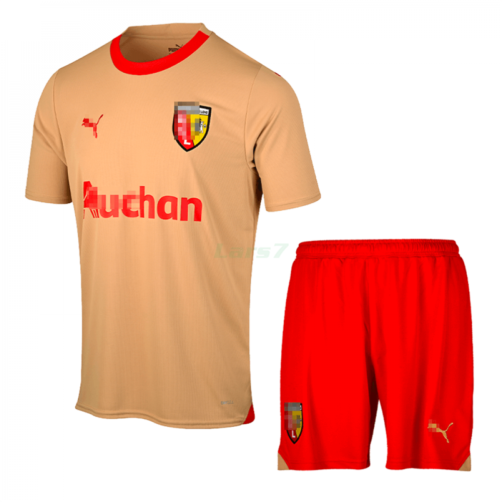 Camiseta RC Lens 2023/2024 Dorado Niño Kit