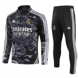 Sudadera de Entrenamiento Real Madrid 2023/2024 Negro/Blanco