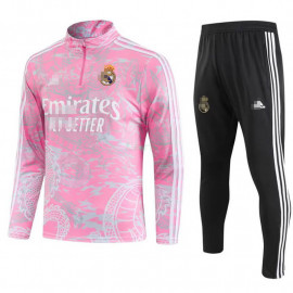 Sudadera de Entrenamiento Real Madrid 2023/2024 Rosa/Blanco