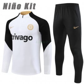 Sudadera de Entrenamiento Chelsea FC 2023/2024 Niño Kit Blanco/Negro