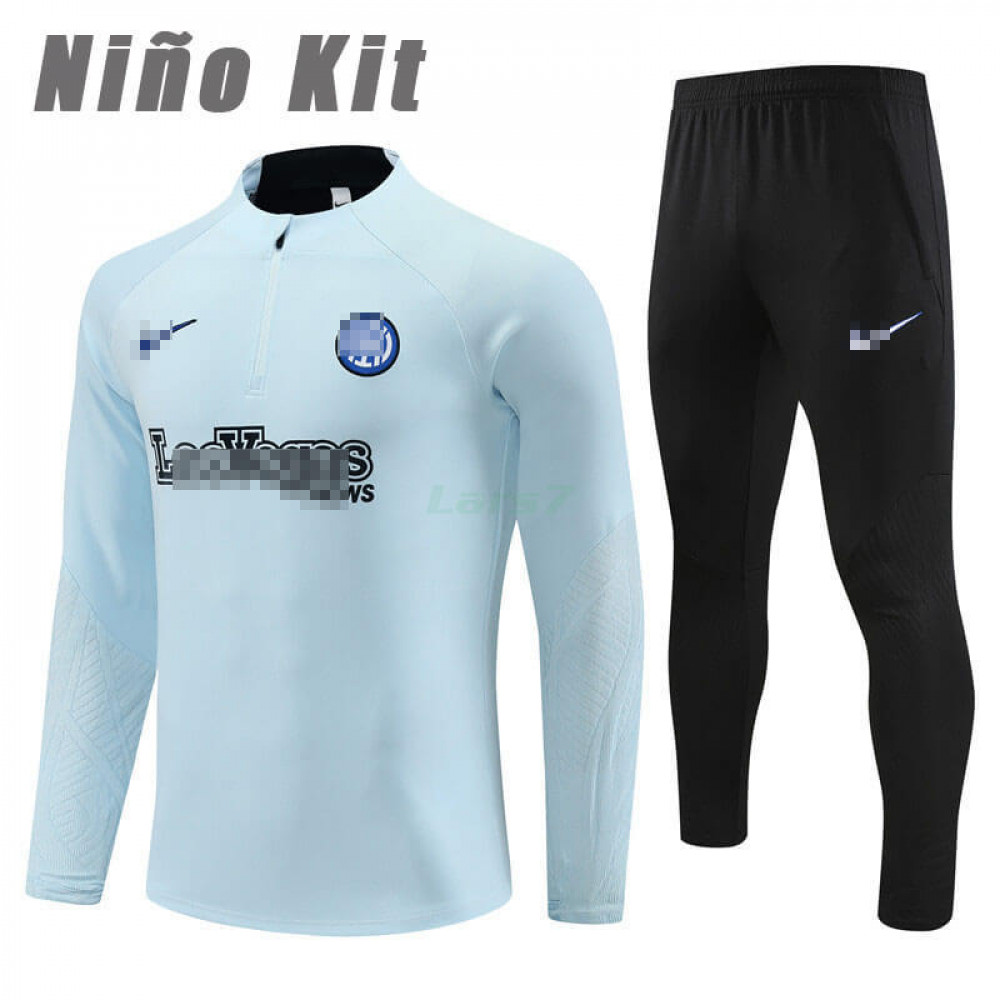 Sudadera de Entrenamiento Inter De Milan 2023/2024 Niño Kit Gris Claro