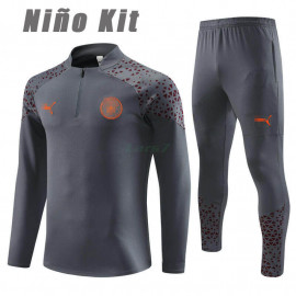 Sudadera de Entrenamiento Manchester City 2023/2024 Niño Kit Gris Oscuro