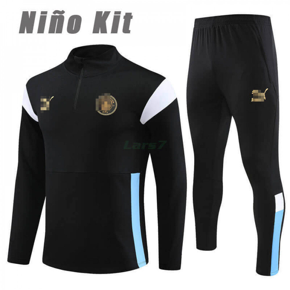 Sudadera de Entrenamiento Manchester City 2023/2024 Niño Kit Negro