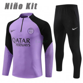 Sudadera de Entrenamiento PSG 2023/2024 Niño Kit Morado/Negro