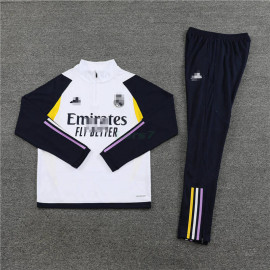 Sudadera de Entrenamiento Real Madrid 2023/2024 Niño Kit Blanco/Negro 