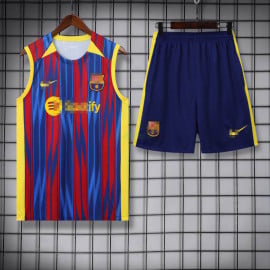 Camiseta de Entrenamiento Barcelona Sin Mangas 2023/2024 Kit Azul/Rojo