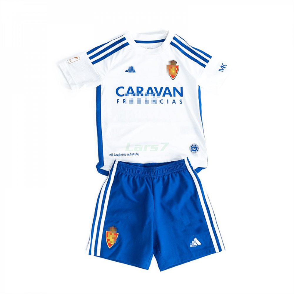 Camiseta Real Zaragoza 1ª Equipación 2023/2024 Niño Kit