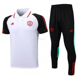 Polo Manchester United 2023/2024 Blanco/Negro