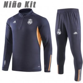 Sudadera de Entrenamiento Real Madrid 2023/2024 Niño Kit Azul Marino/Naranja