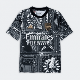 Camiseta Arsenal 2023/2024 Pre-Match Negro/Blanco