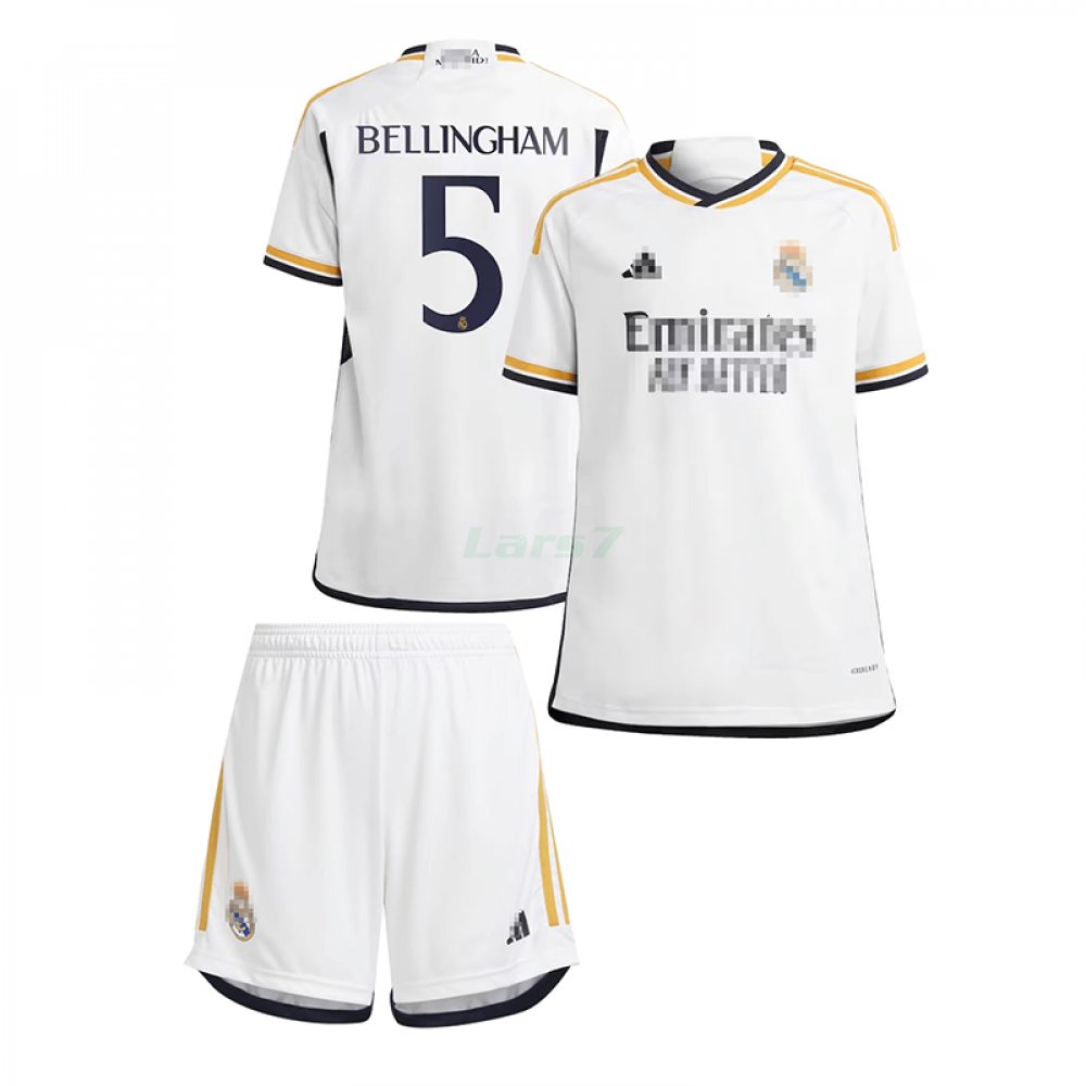 Camiseta Bellingham 5 Real Madrid 1ª Equipación 2023/2024 Niño Kit