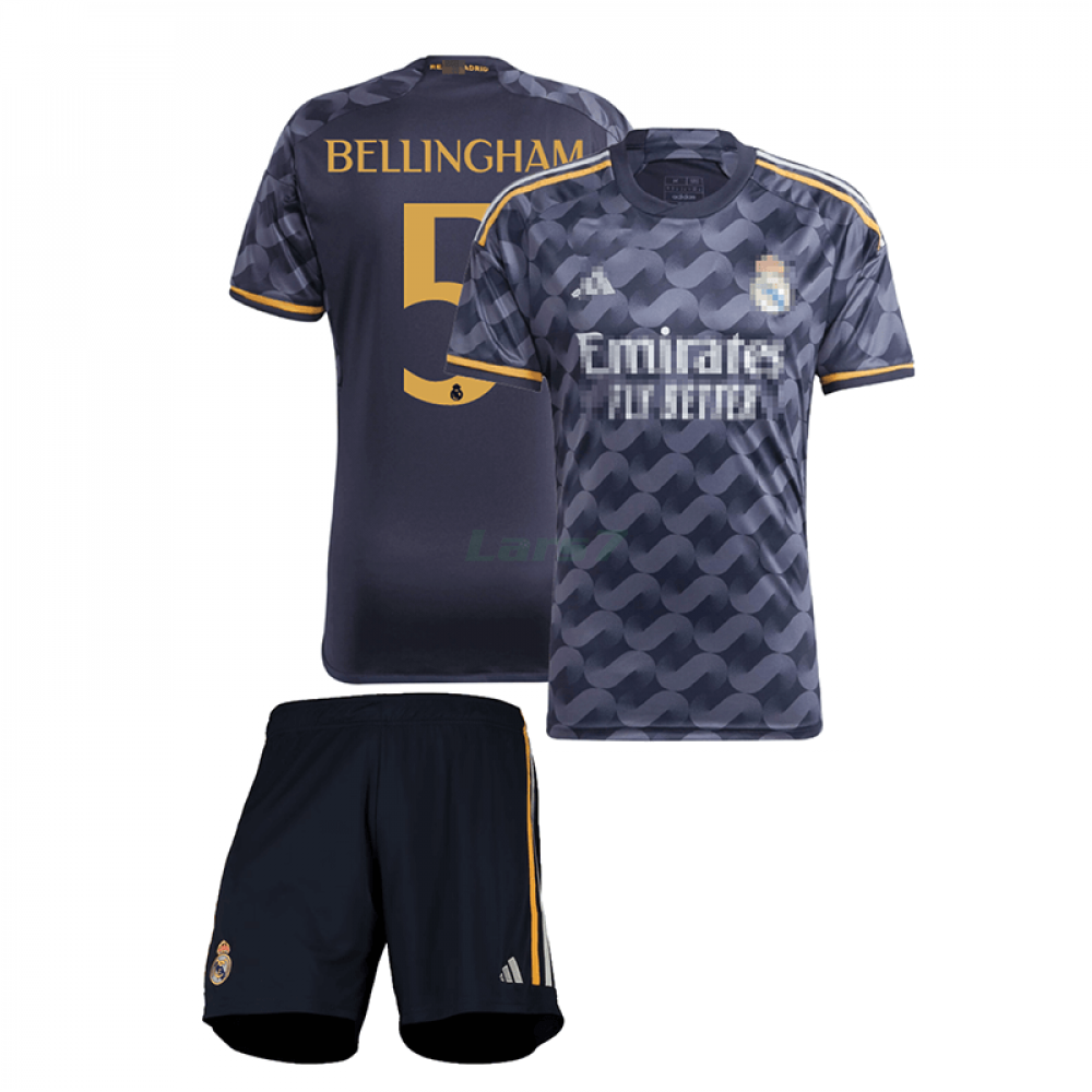 Camiseta Bellingham 5 Real Madrid 2ª Equipación 2023/2024 Niño Kit