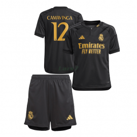 Camiseta Camavinga 12 Real Madrid 3ª Equipación 2023/2024 Niño Kit