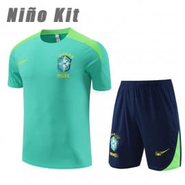 Camiseta de Entrenamiento Brasil 2023 Niño Kit Verde