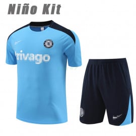 Camiseta de Entrenamiento Chelsea 2023/2024 Niño Kit Azul Claro