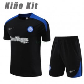 Camiseta de Entrenamiento Inter De Milan 2023/2024 Niño Kit Negro