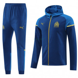 Chaqueta Olympique Marsella 2023/2024 Con Capucha Azul