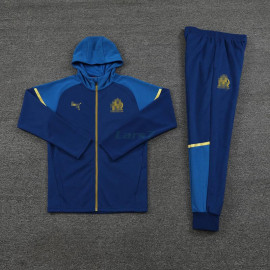 Chaqueta Olympique Marsella 2023/2024 Con Capucha Azul