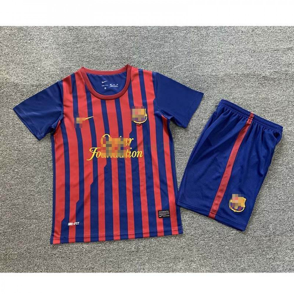 Camiseta Barcelona 1ª Equipación Retro 11/12 Niño Kit