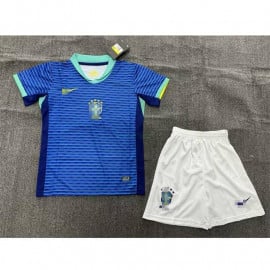 Camiseta Brasil 2024 Azul Niño Kit