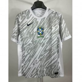Camiseta Brasil 2024 Gris/Blanco