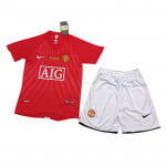 Camiseta Manchester United 1ª Equipación Retro 07/08 Niño Kit