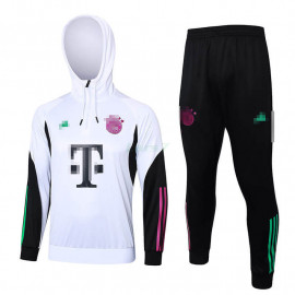 Sudadera de Entrenamiento Bayern Múnich 2023/2024 Con Capucha Kit Blanco