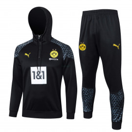 Sudadera de Entrenamiento Borussia Dortmund 2023/2024 Con Capucha Negro