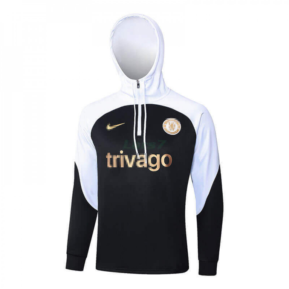 Sudadera de Entrenamiento Chelsea 2023/2024 Con Capucha Negro/Blanco