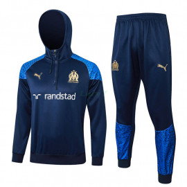 Sudadera de Entrenamiento Olympique Marsella 2023/2024 Con Capucha Azul