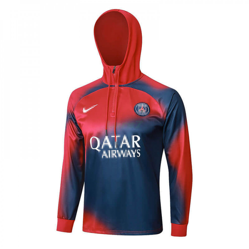 Sudadera de Entrenamiento PSG 2023/2024 Con Capucha Rojo/Azul